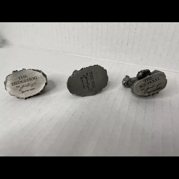 Lot of 12 Jane Lunger Pewter 1981 Franklin Mint Animal Pieces Fox Rabbit Figures - Picture 4 of 9